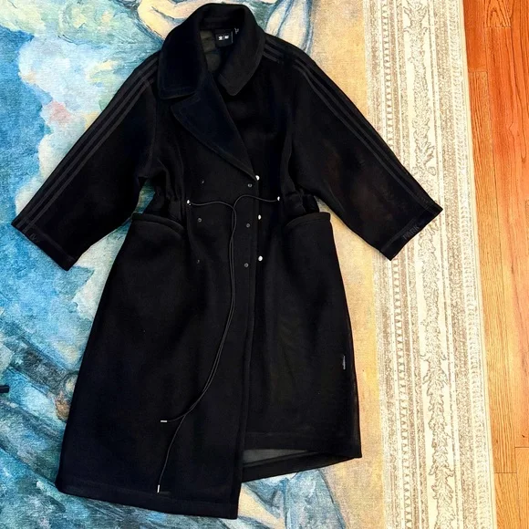 adidas x IVY PARK Black Mesh SPR Coat Sz XS - Picture 4 of 8